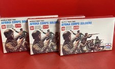 ESCI Ertl WWII AFRIKA CORPS SOLDIERS 206 1:72 Scale Figure Model Kit. Lot