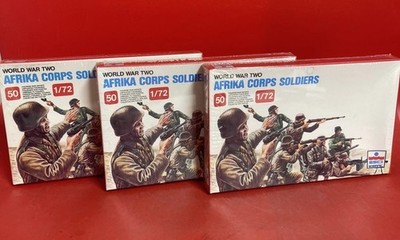 ESCI Ertl WWII AFRIKA CORPS SOLDIERS 206 1:72 Scale Figure Model Kit. Lot