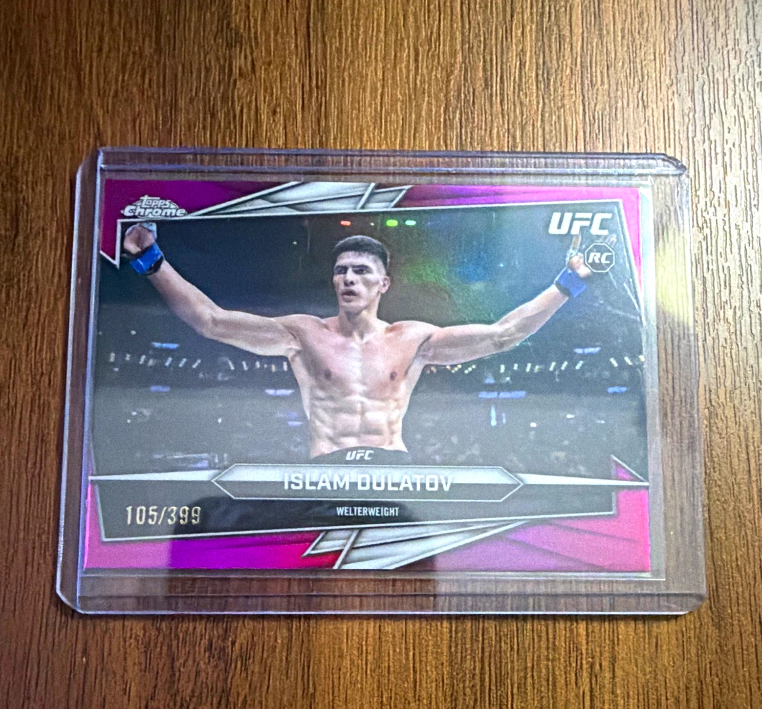 Topps 2026 Topps Chrome UFC Islam Dulatov RC Rookie #24 Serial Numbered 105/399 image 1