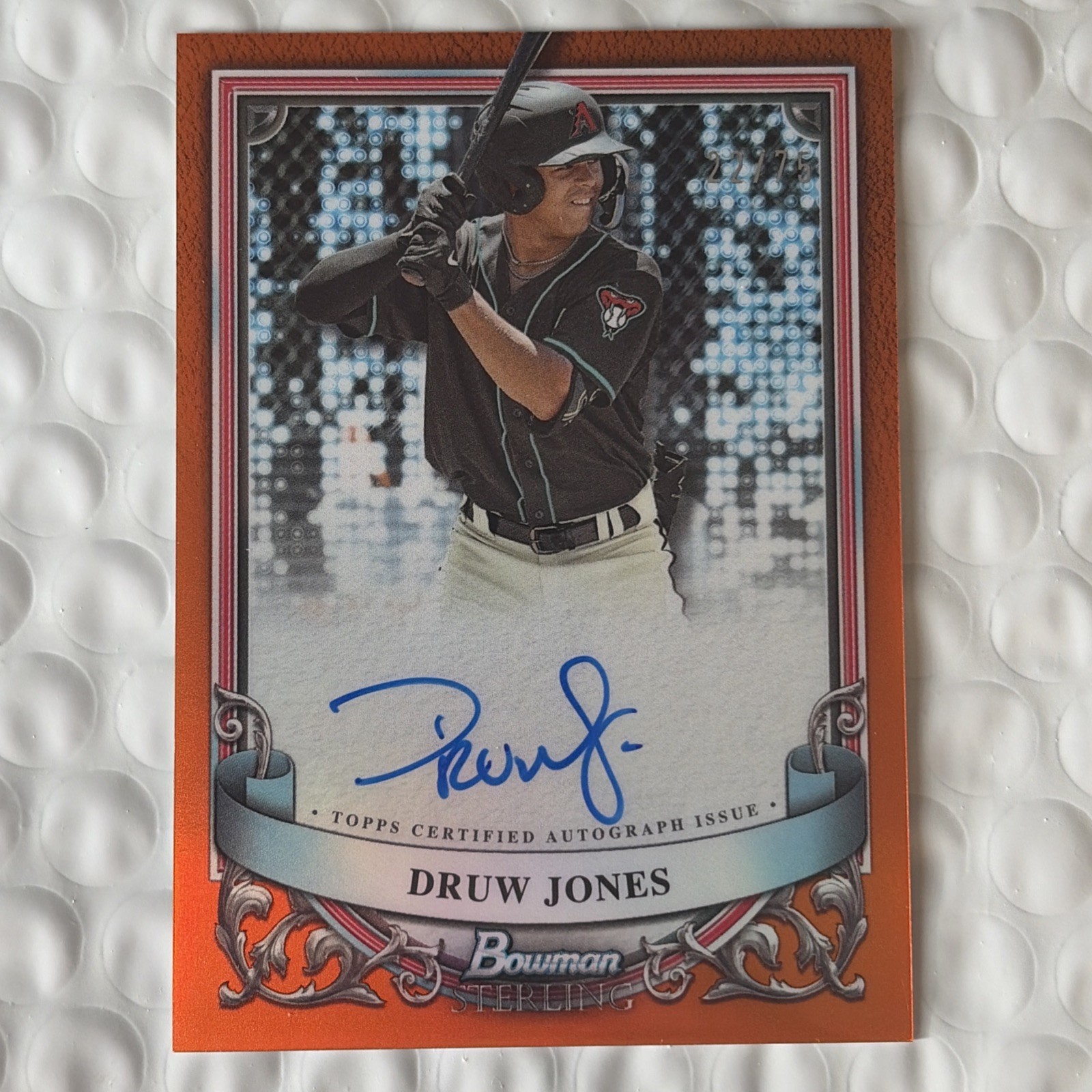 2024 Bowman Sterling - Prospect Auto Druw Jones Orange Refractor /75 (AU, RC)