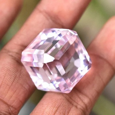 100 Ct Brazilian Flawless Pink AA+ Topaz CUBE CUT Loose EGL Certified Gemstone