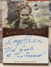 🔥Game Of Thrones Iron Anniversary Kae Alexander Inscription Autograph as Leaf🔥