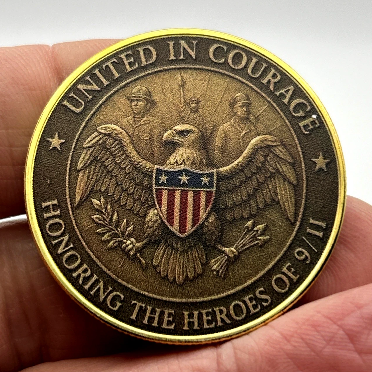 9/11 We Will Never Forget Commemorative Challenge Coin Collectible Medal