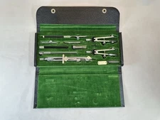 K&E Keuffel & Esser Mercury Drawing Instrument Set Original Case Drafting Tools