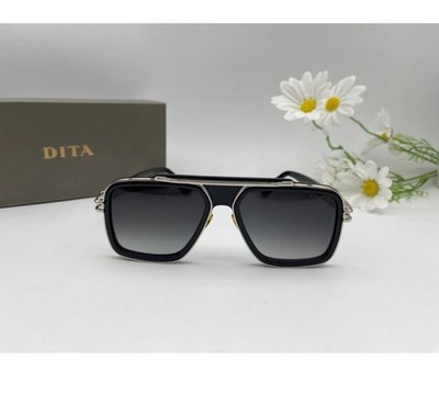 Dita LXN-EVO DT DTS403-WTI-GLD-57 SILVER/BLACK  Iron  Sunglasses