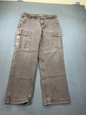 Duluth Flex Fire Hose Pants Mens 35x32 Brown Cargo Workwear Utility Stretch
