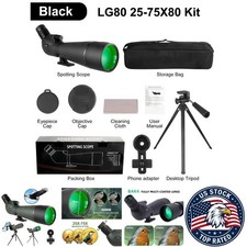 25-75x80 Spotting Scope Large Field Powerful Zoom Monocular for Bird Watching