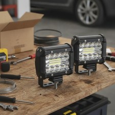 2 Pack 4-inch 60w Led Car Light Bars Waterproof Spot Flood Combo Off Road Lights