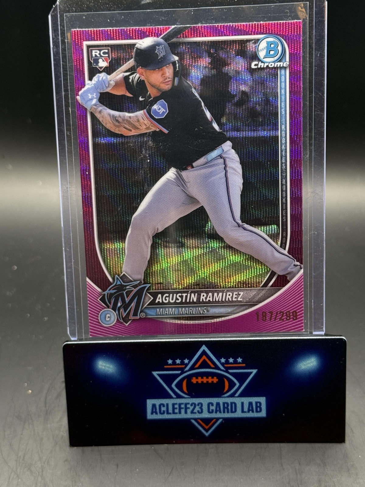 2025 Bowman Chrome #91 Agustin Ramirez Fuchsia Wave #/299