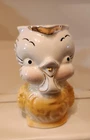 Vintage MCM Shawnee Pottery Chick Creamer Yellow & Gold Chicken Pitcher 6" EXC