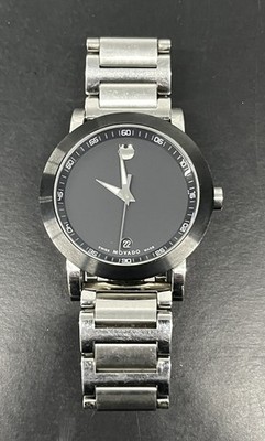 MOVADO 07.1.14.1145 MUSEUM SWISS SS BLACK SAPPHIRE CRYSTAL MENS WATC (MVP034377)