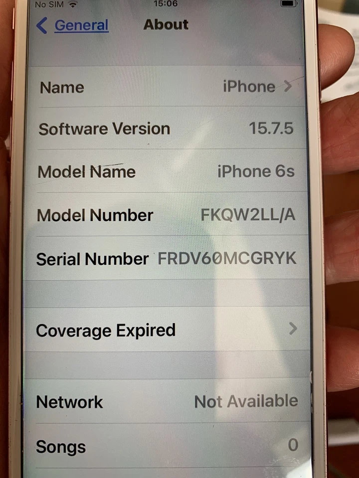 iPhone 6S 128GB Unlocked Rose Gold colour battery changed used  - Image 3 of 4