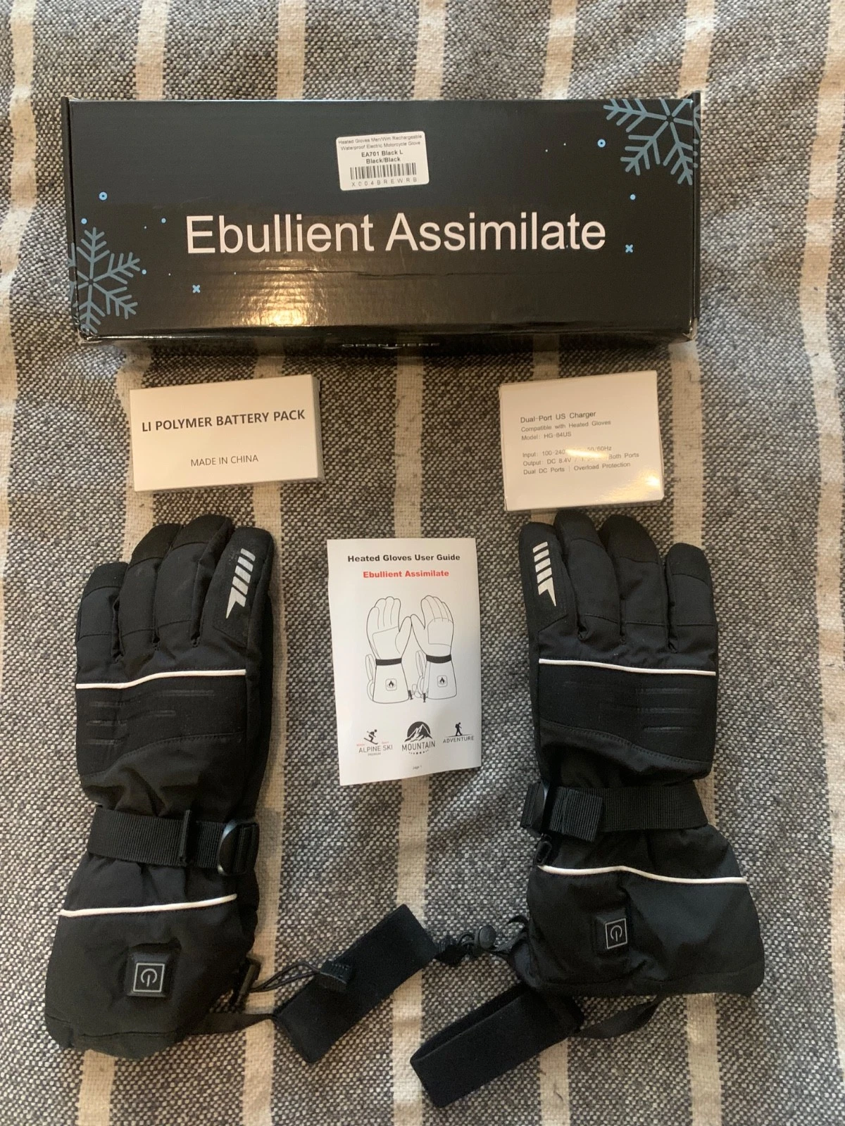 Equllient Assimilate heated gloves for M/W rechargeable waterproof Size:L
Opens in a new window or t