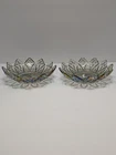 Vintage Federal Glass Petal Design Iridescent Carnival Glass Dishes 1960’s.