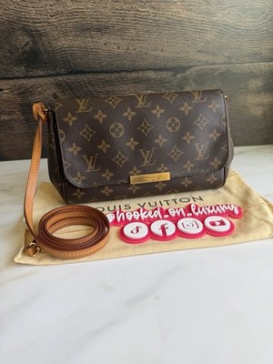 Authentic Louis Vuitton Favorite MM Monogram Shoulder Handbag Purse