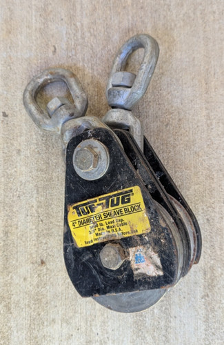Tuf-Tug 4in Diameter DoubleSnatch Block 3,000lb Load Capacity 3/8" Max Cable USA