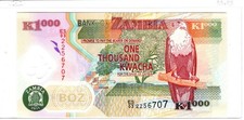 2011 Zambia 1000 Kwacha Banknote UNC ES/03 2256707