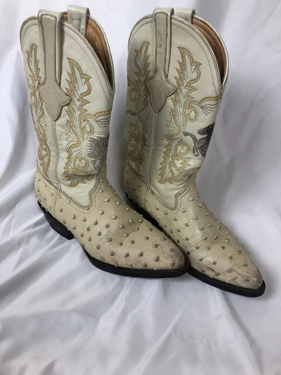 Cowboy leatr Botas Boots Rayo de Plata size 4