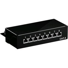 Logilink Pannello Patch 8 Porte Cat. 6 STP Nero