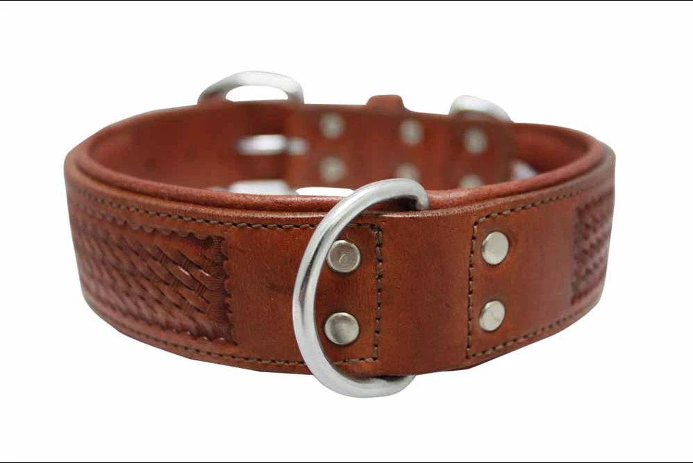 Artisan leather dog clearance collars