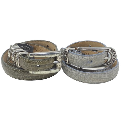 2X Brighton Belts Skinny Leather Snake 