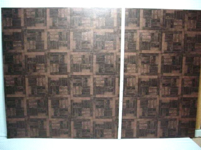 Miniature Flooring Parquet Sheet Dark Walnut (PAR-4) 1'' (1:12) Scale