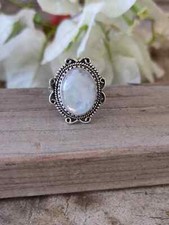 Rainbow Moonstone Ring,Boho Ring,925 Sterling Silver Ring,Gift,All Sizes 3 to 14