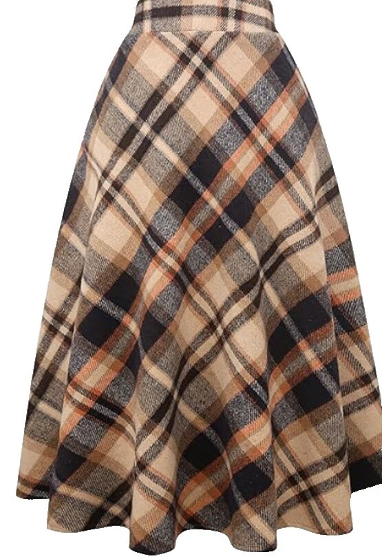 Wool Multicolor Skirts for Women