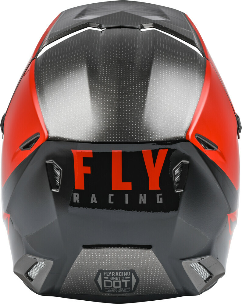 Fly Racing Red Black Kinetic Straight Edge Helmet Motocross Dirt Bike ATV  UTV