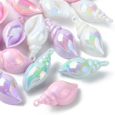 20x Acrylic Sea Animals Conch Charms Pendants for DIY Jewelry Making Accessories