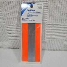 Bondex Iron On Reflective Safety Orange Tape 2 x 32 Outdoor Mend Repair New