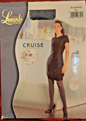 3 Pair Levante Cruise Pantyhose 90 Den BluMarine (Navy Blue) Size 1 Small (JJ24)