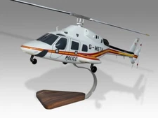Bell 222 Metropolitan Police Air Support Helicopters Wood Handcrafted Model