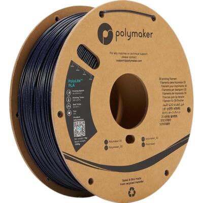 PLA Filament Galaxy Dark Blue 1,75mm 1kg Polymaker PolyLite 3D Druck