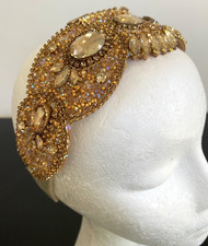 H050 - Gold Diamante Headband