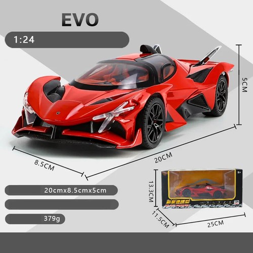 1:24 Apollo Project EVO Model Super Sport Racing Car Diecast Toy Vehicle Light - Bild 6 von 27