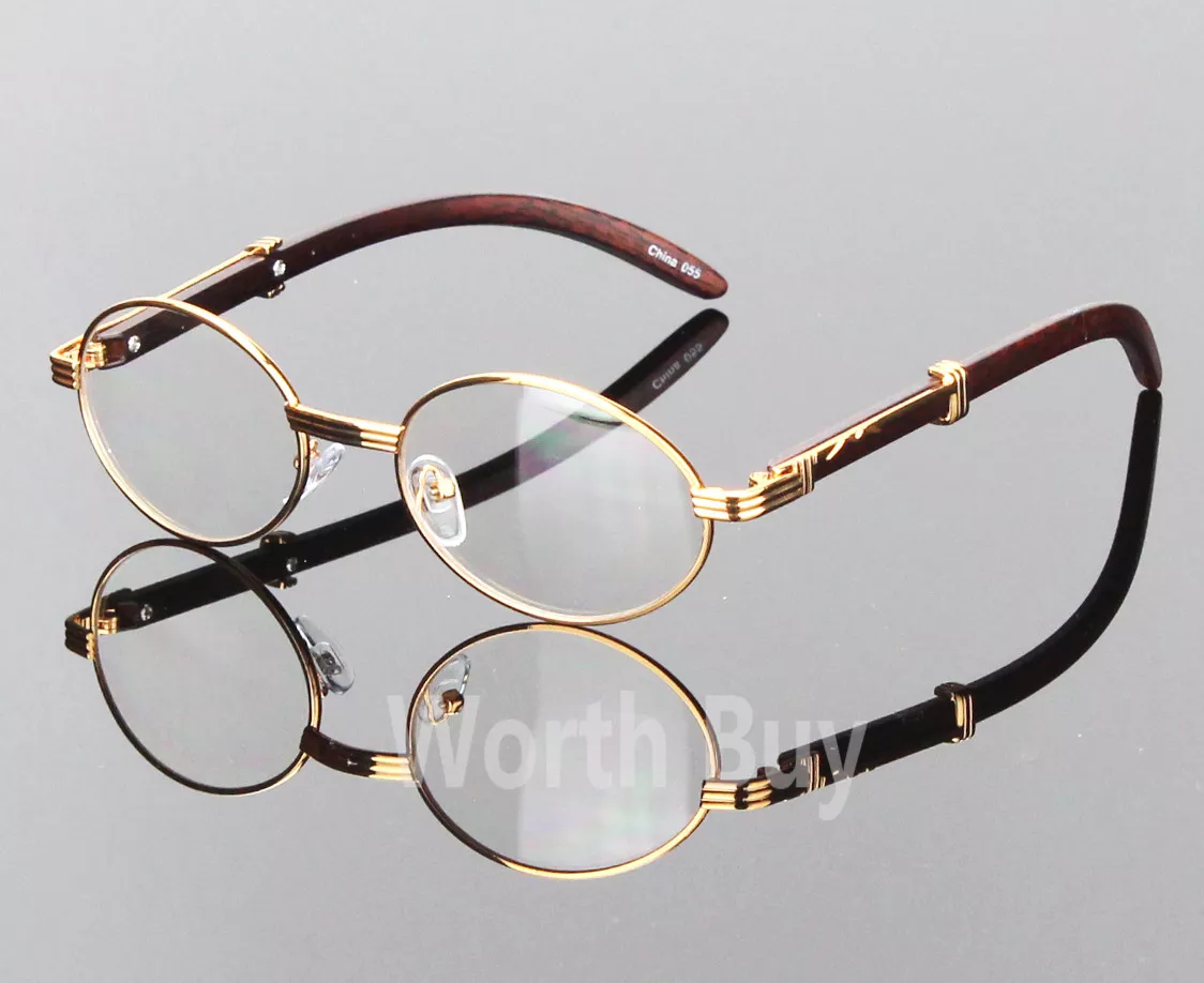 Gold and sales wood glasses