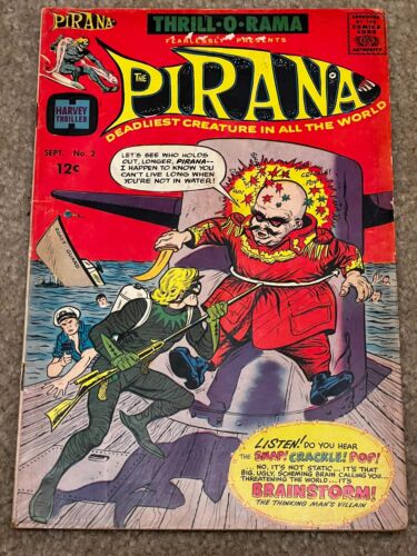 Vintage The Pirana Thrill-O-Rama Vol. 1 No. 2 Sept 1966 Good Condition  - Foto 1 di 1