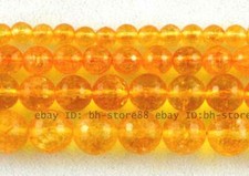 6mm 8mm Faceted Round Citrine Gemstone Beads 15'' DIY Hand Making Jewellery