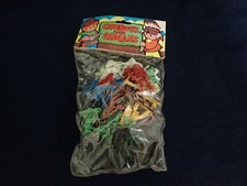 Vintage Plastic Cowboys and Indians Made in Hong Kong Toy Figures New in Package