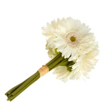 Factory Direct Craft Cream Artificial Gerbera Daisy Bouquet