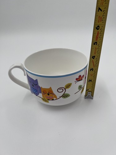 Ciroa Owl Coffee Mug Cup Fine Porcelain Extra Large Multi-Color Handle - Picture 6 of 6