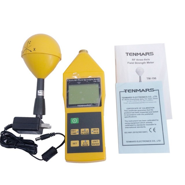 TENMARS TM196 3Axis EMF RF Field Strength Meter 10MHz