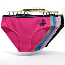 Pack Of Women's Cotton Underwear Sexy Lady High Waist Butterfly Briefs Knickers