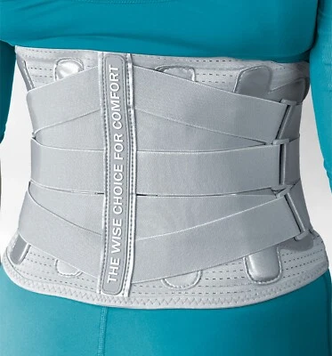 SNUGL Lower Back Support Belt | Lumbar Brace for Women and Men | Grey - 5 Sizes