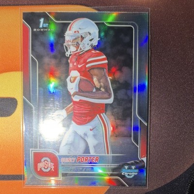 Topps 2025 Bowman University Chrome Quincy Porter Ohio State Refractor 1st #95