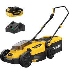 ZEGJAW Lawn Mower Cordless,13-Inch Electric Lawn Mower with 4.0Ah Battery 