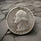 1956 D U.S. Washington 90%=0.1808 Troy Oz Silver Quarter Minted Denver - SALE!