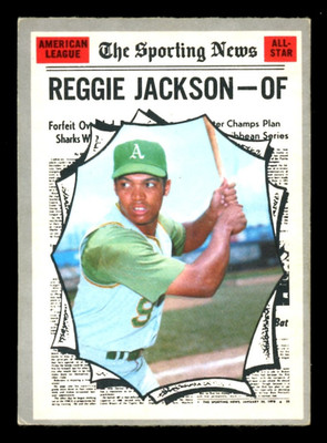 1970 TOPPS OPC O PEE CHEE BASEBALL #459 REGGIE JACKSON A S EX Oakland A's Crease