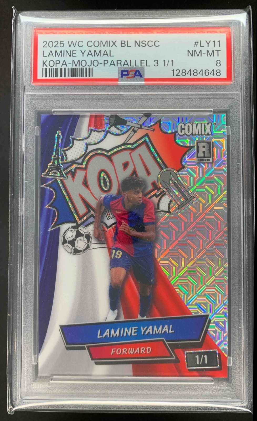 Lamine Yamal Kopa 2024 Wild Card World Cup Lamine Comix 1/1 PSA 8